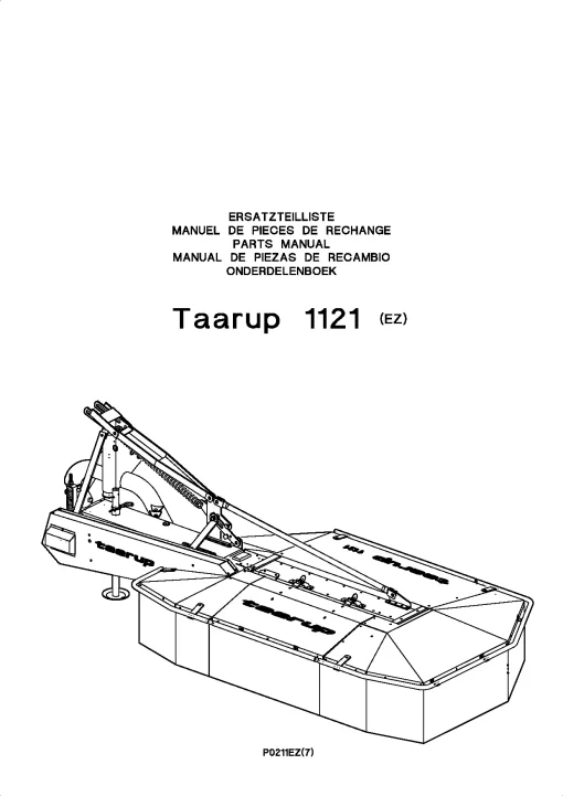 Taarup 1121 -EZ Mower Drum 2002_05EZ01 Parts Manual Catalog Pdf Download