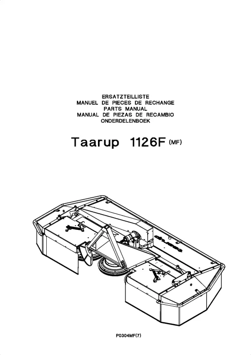 Taarup 1126F Mower Conditioner Parts Manual Catalog Pdf Download
