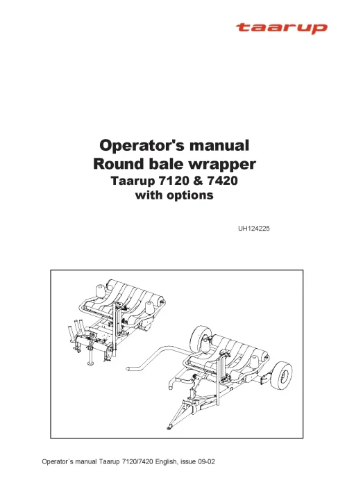 Taarup 7120 7420 Bale wrappers Round bales Operation Maintenance Manual PDF download
