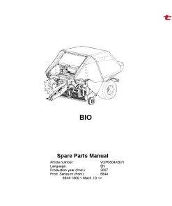 Taarup BIO Baler-wrapper 2007 mach ID 6844.180- Parts Manual Catalog Pdf Download