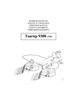 Taarup TA 9300-TH Rake Tedders 2003 G9901TH_50TH01 Operation Maintenance Manual PDF download