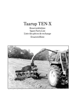 Taarup TA TEN-X Forage harvesters Parts Manual Catalog Pdf Download