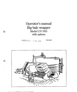 Taarup UN 7655 Big Bale wraper 1999 Operation Maintenance Manual PDF download
