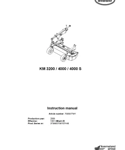 Vicon 3200 4000 4000S Mowers Disc Plain 2008 Operation Maintenance Manual PDF download
