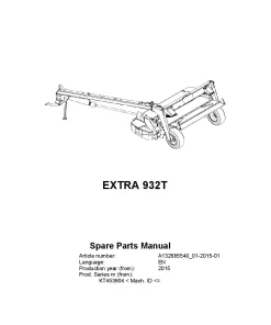 Vicon 932T Mower Conditioner 2015 Parts Manual Catalog Pdf Download