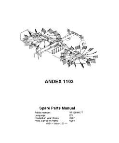 Vicon Andex 1103 Rakes Multi rotors 2007 Parts Manual Catalog Pdf Download