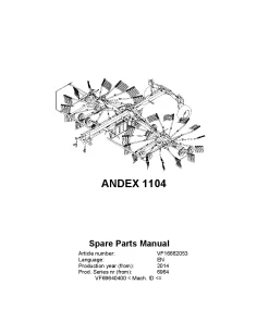 Vicon Andex 1104 Rakes Multi rotors 2014 Parts Manual Catalog Pdf Download