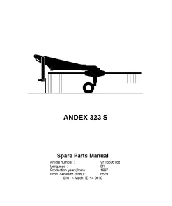 Vicon Andex 323S Rakes Single rotor 2006 Parts Manual Catalog Pdf Download