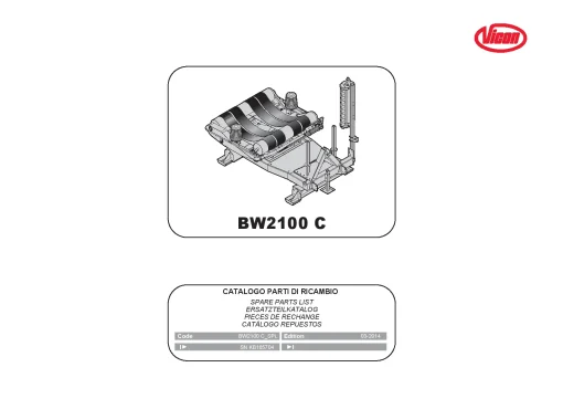 Vicon BW2100C Bale wrapper 2014 Parts Manual Catalog Pdf Download