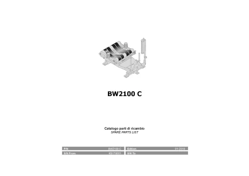 Vicon BW2100C Bale wrapper 2019 Parts Manual Catalog Pdf Download