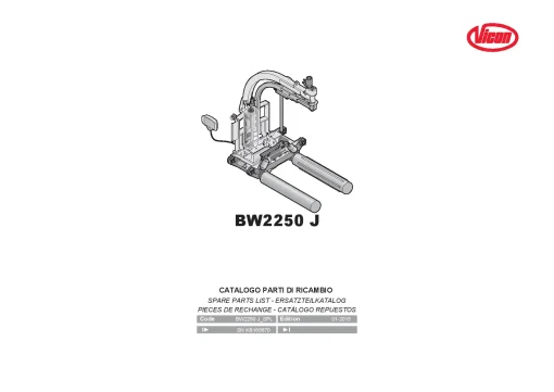 Vicon BW2250J Bale wrapper 2015 Parts Manual Catalog Pdf Download
