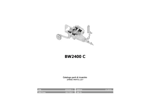 Vicon BW2400 C Bale wrapper 2019 Parts Manual Catalog Pdf Download