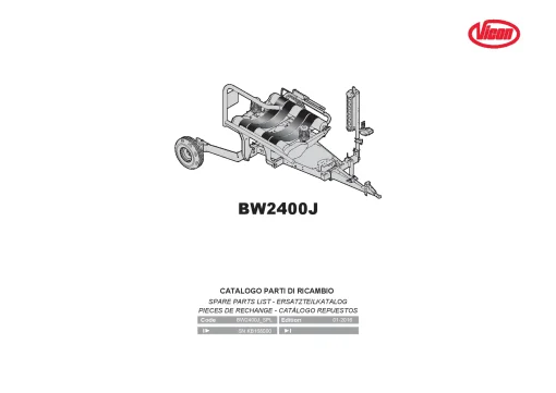 Vicon BW2400J Bale wrapper 2016 Parts Manual Catalog Pdf Download