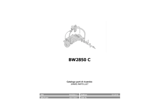 Vicon BW2850 C Bale wrapper 2019 Parts Manual Catalog Pdf Download