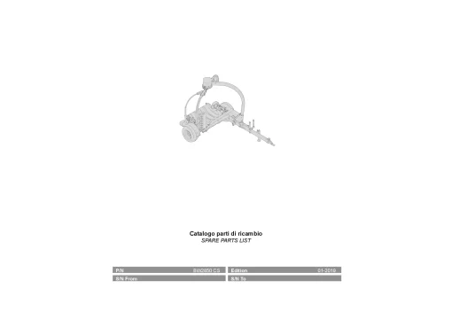 Vicon BW2850 CS Bale wrapper 2019 Parts Manual Catalog Pdf Download