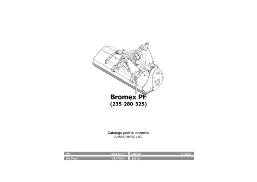 Vicon Bromex PF 235 280 325 Chopper 2019 Parts Manual Catalog Pdf Download