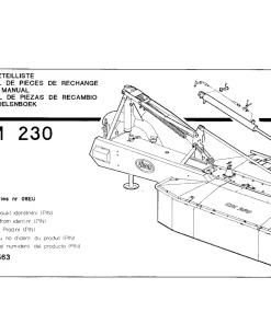 Vicon CM 230 Mower Conditiner 1999 08EU Parts Manual Catalog Pdf Download