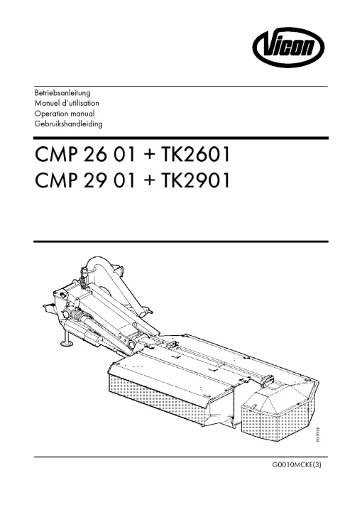 Vicon CMP- 2601 2901 TK- 2601 2901Conditioners Rear mounted_03MCKE01 Operation Maintenance Manual PDF download