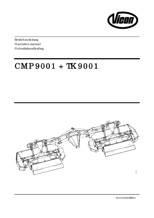 Vicon CMP9001 TK9001 Conditioners Rear mounted_01LGKB01 Operation Maintenance Manual PDF download