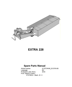 Vicon Extra 228 Mowers Disc Plain 2018 Sn KT4279533 Parts Manual Catalog Pdf Download