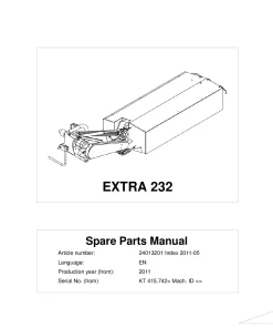 Vicon Extra 232 Mowers Disc Plain 2012 Sn KT415742 Parts Manual Catalog Pdf Download