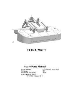 Vicon Extra 732 FT Mower Conditioner 2019 Parts Manual Catalog Pdf Download