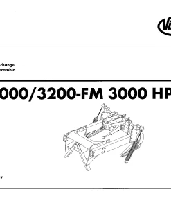 Vicon FM 3000 3200 HPC Mower Conditioner 2000 Parts Manual Catalog Pdf Download