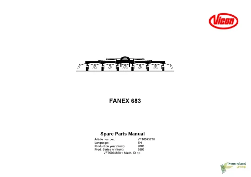 Vicon Fanex 683 Tedders 2008 Parts Manual Catalog Pdf Download