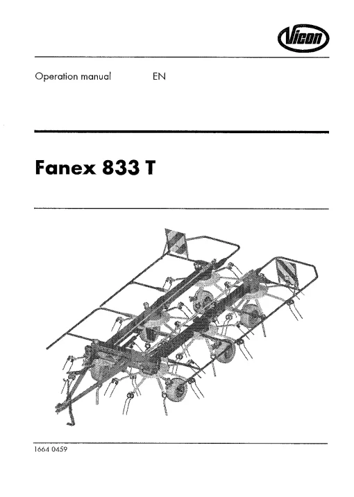 Vicon Fanex 883T Tedders 2002 Operation Maintenance Manual PDF download