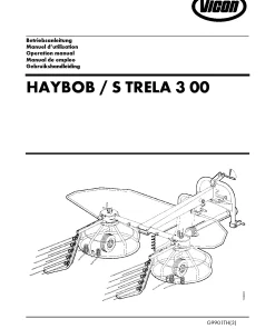 Vicon Haybob Strela 300 Rake-tedders 47TH01 Operation Maintenance Manual PDF download