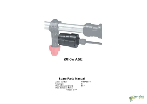 Vicon IXflow AE Sprayers Mounted 2017 Parts Manual Catalog Pdf Download
