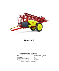 Vicon Ixtrack A Sprayers Trailed 2013 Parts Manual Catalog Pdf Download