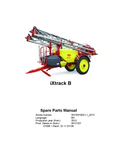 Vicon Ixtrack B Sprayers Trailed 2013 Parts Manual Catalog Pdf Download