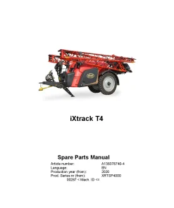 Vicon Ixtrack T4 Sprayers Trailed 2020 Sn 00287 Parts Manual Catalog Pdf Download