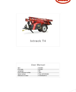 Vicon Ixtrack T4 Sprayers Trailed 2021 Operation Maintenance Manual PDF download
