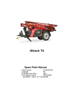 Vicon Ixtrack T4 Sprayers Trailed 2021 Sn 00307-00309 Parts Manual Catalog Pdf Download
