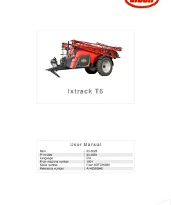 Vicon Ixtrack T6 Sprayers Trailed 2020 Operation Maintenance Manual PDF download