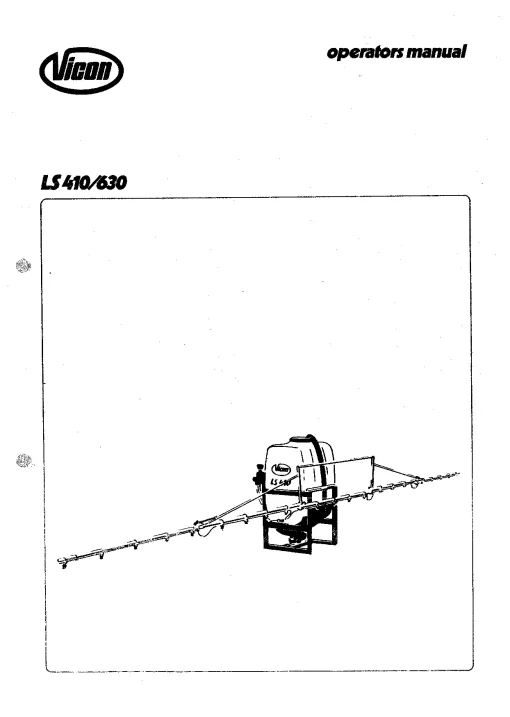 Vicon LS 410 630 all Operation Maintenance Manual PDF download