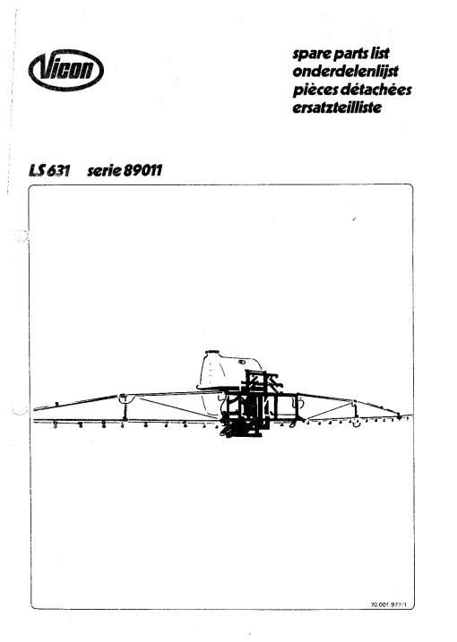 Vicon LS 631 serie 89011 Parts Manual Catalog Pdf Download