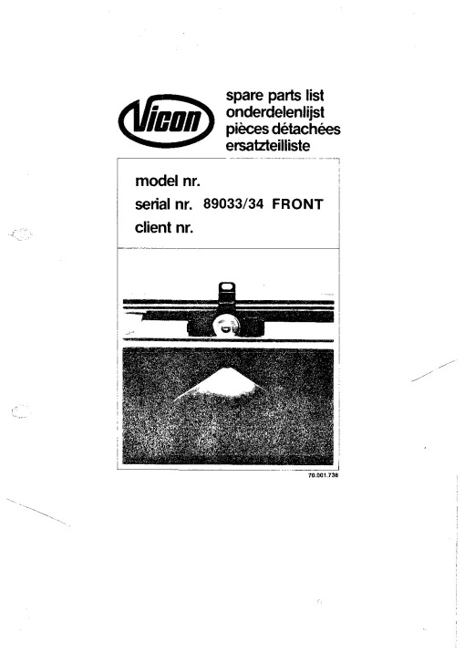 Vicon LS Front serial nr 89033 34 Parts Manual Catalog Pdf Download