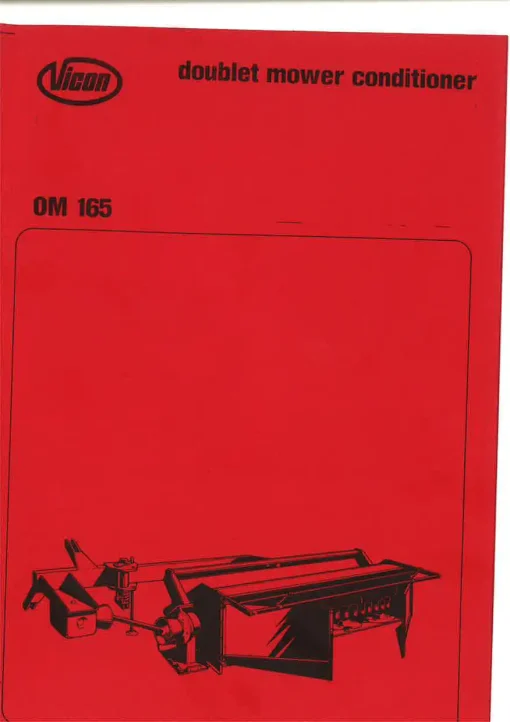 Vicon OM 165 216 240 241 all Operation Maintenance Manual PDF download