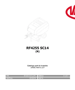 Vicon RF4255 SC14 Balers Round 2017 Parts Manual Catalog Pdf Download