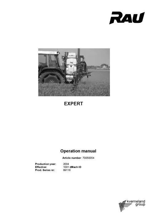Vicon Rau Expert Sprayers Mounted 2017 Parts Manual Catalog Pdf Download