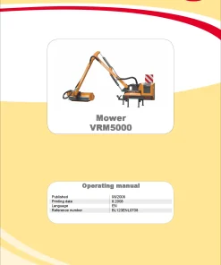 Vicon VRM5000 Mowers Flail Arm type Rear mounted 2008 Operation Maintenance Manual PDF download