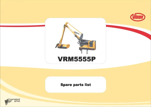 Vicon VRM5555P Mowers Flail Arm type Rear mounted Parts Manual Catalog Pdf Download