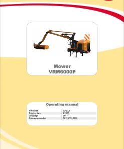 Vicon VRM6000P Mowers Flail Arm type Rear mounted 2008 Operation Maintenance Manual PDF download