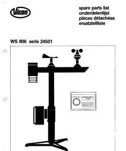 Vicon WS 808 serie 24501 Weather station Parts Manual Catalog Pdf Download