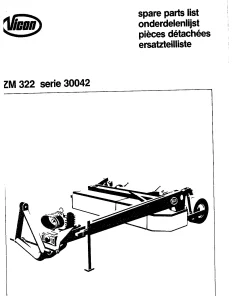 Vicon ZM 322 Swather Parts Manual Catalog Pdf Download