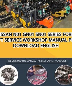 Nissan N01 GN01 SN01 Series Forklift Service Workshop manual PDF Download English