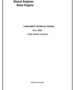 PowerTech 6081 8.1L Diesel Engines Base Engine Component Technical Manual CTM86 PDF Download